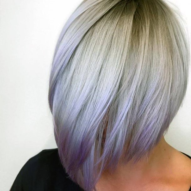 Feminine Womens Grey Ombre Hairstyles