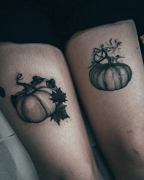 Feminine Womens Halloween Tattoo