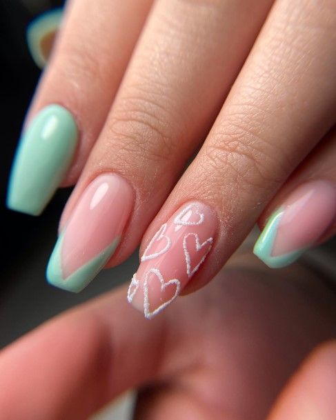 Feminine Womens Heart Nail