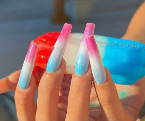 Feminine Womens Ice Cream Nail