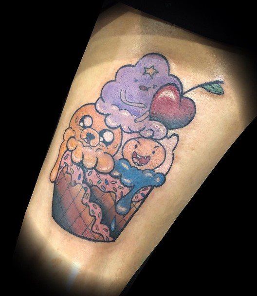 Feminine Womens Ice Cream Tattoo