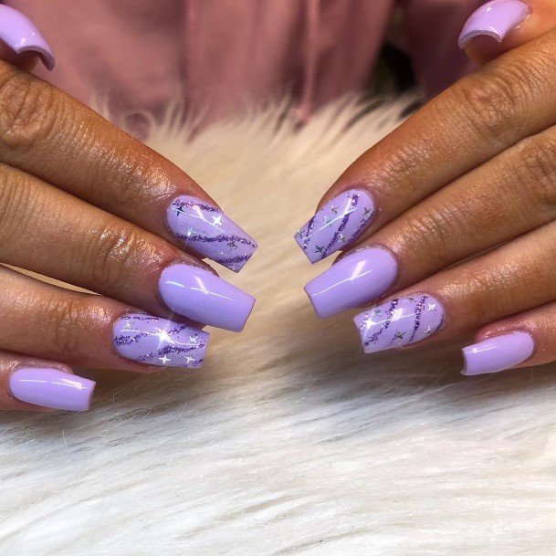 Feminine Womens Lilac Nail