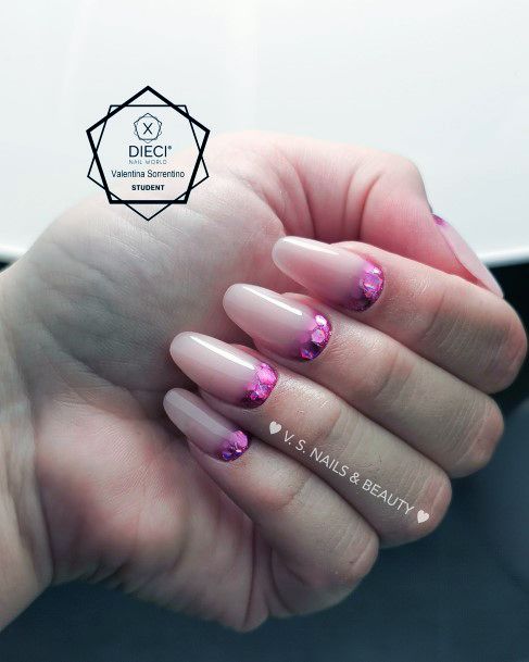 Feminine Womens Magenta Nail