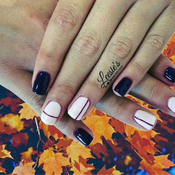 Feminine Womens Maroon White Nail