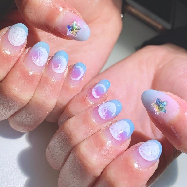 Feminine Womens New Moon Nail