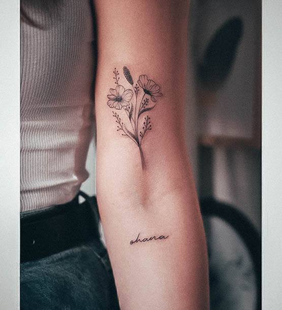 Feminine Womens Ohana Tattoo