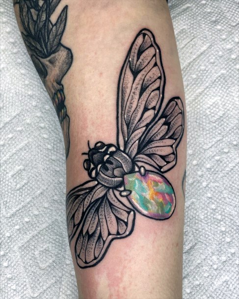 Feminine Womens Opal Tattoo