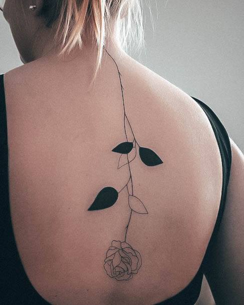 Feminine Womens Outline Tattoo