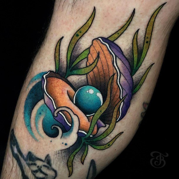 Feminine Womens Oyster Tattoo