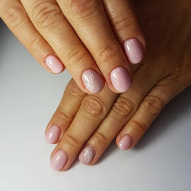 Feminine Womens Pale Pink Nail