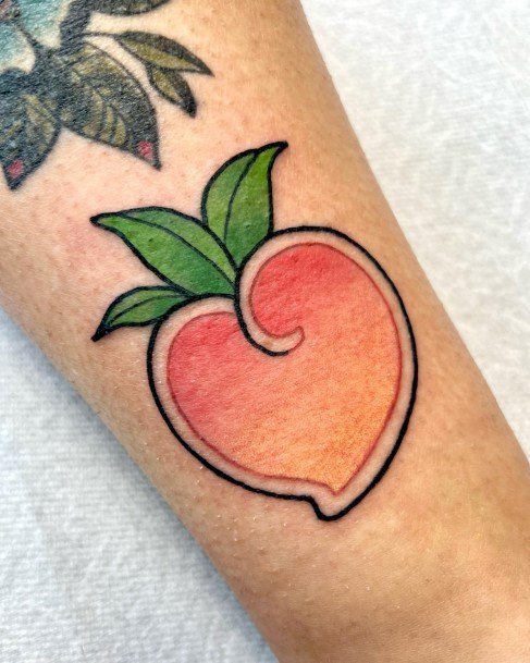 Feminine Womens Peach Tattoo