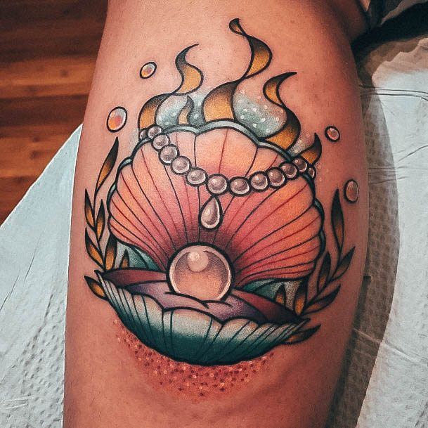 Feminine Womens Pearl Tattoo