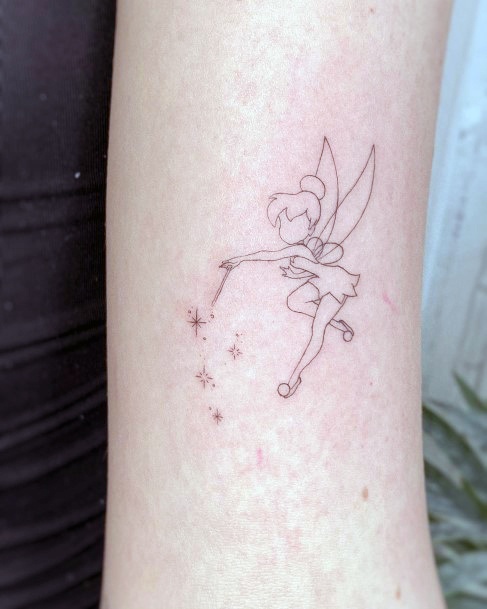 Feminine Womens Peter Pan Tattoo