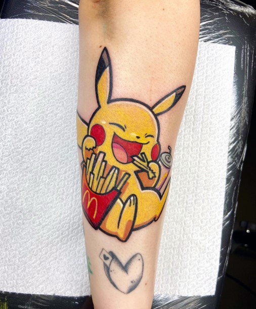 Feminine Womens Pikachu Tattoo