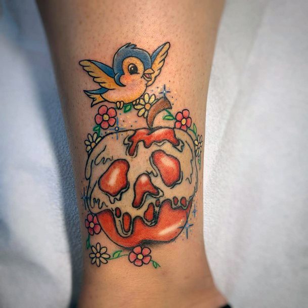 Feminine Womens Poison Apple Tattoo