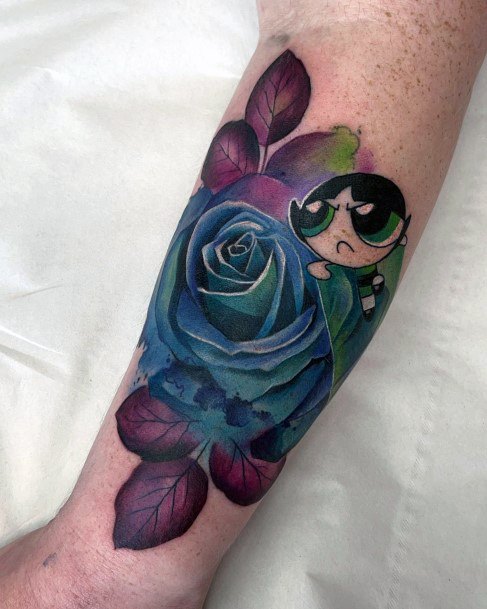 Feminine Womens Powerpuff Girls Tattoo