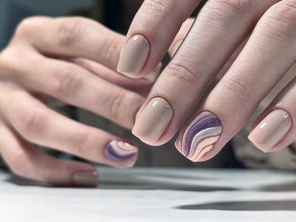 Feminine Womens Purple Dress Nail