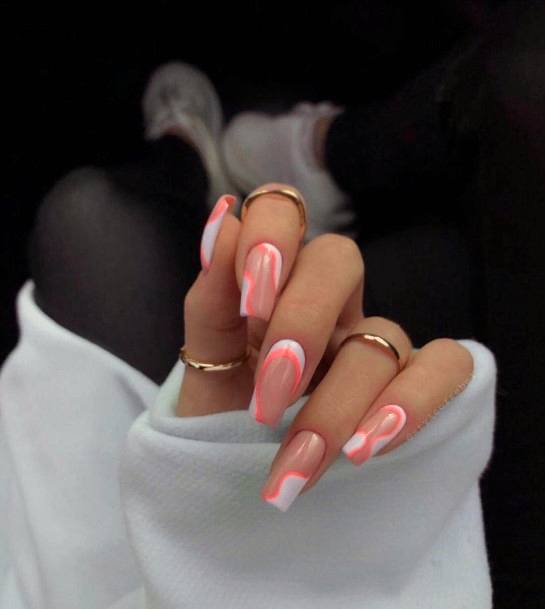 Feminine Womens Rose Pink Nail