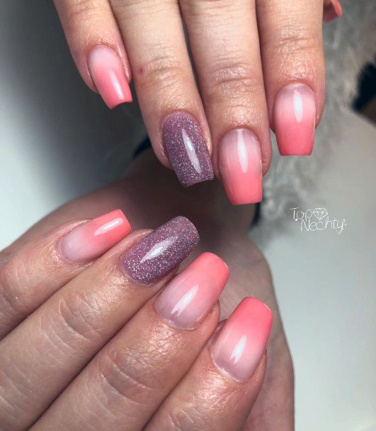 Feminine Womens Salmon Nail