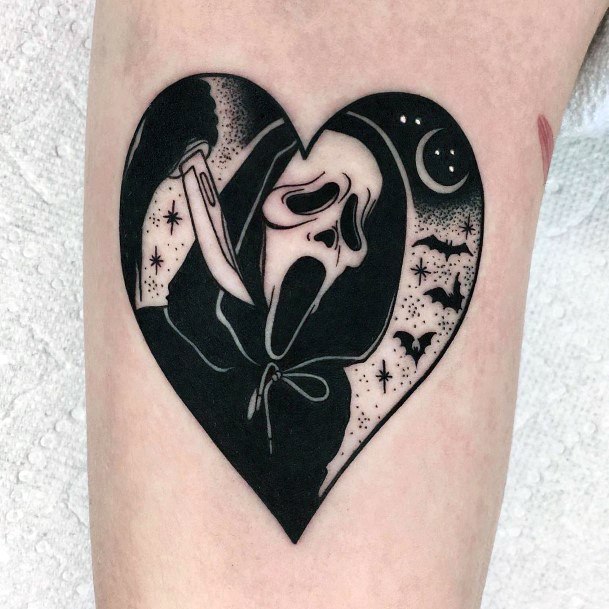 Feminine Womens Scream Tattoo