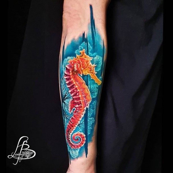 Feminine Womens Seahorse Tattoo