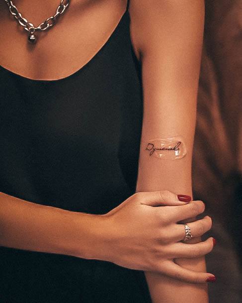 Feminine Womens Small Arm Tattoo