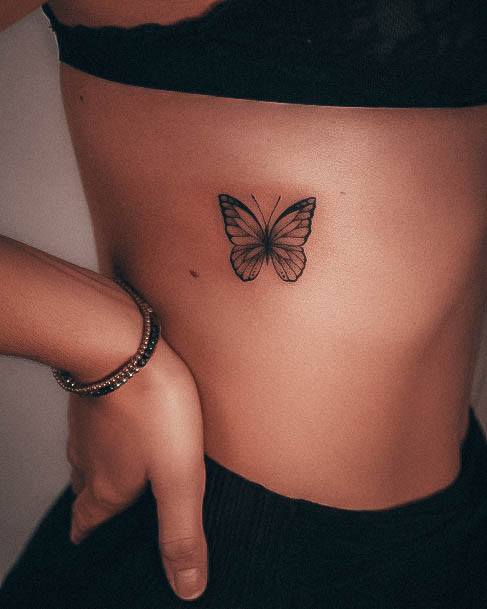 Feminine Womens Small Chest Tattoo