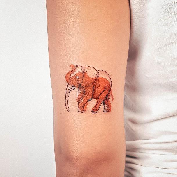 Feminine Womens Small Elephant Tattoo