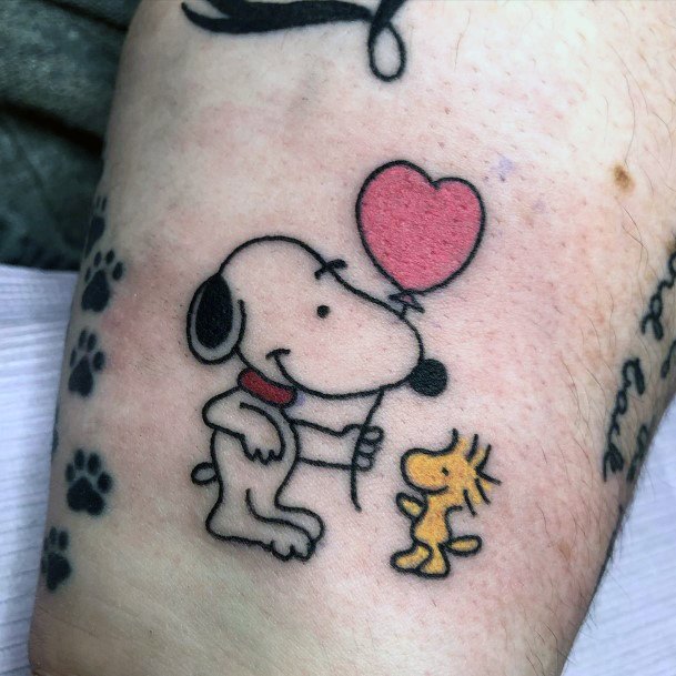 Feminine Womens Snoopy Tattoo