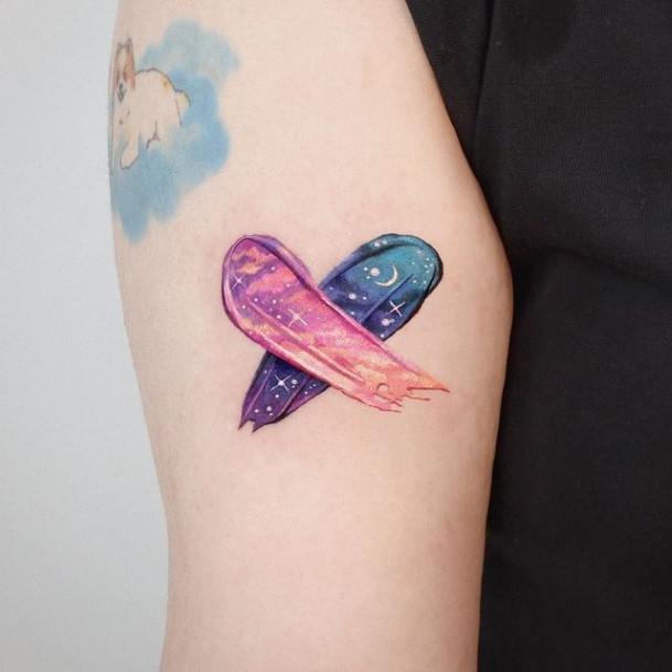 Feminine Womens Space Tattoo