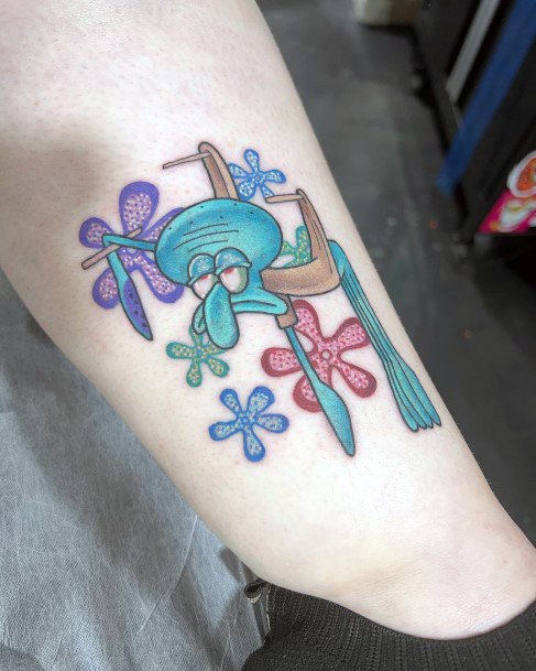 Feminine Womens Spongebob Tattoo