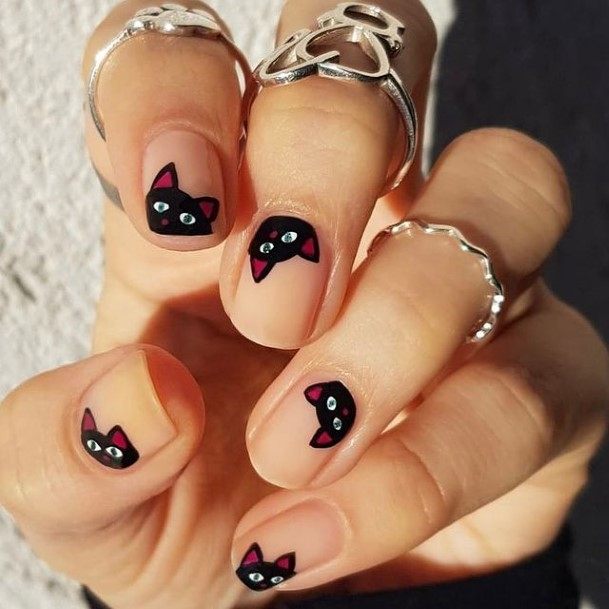 Feminine Womens Spooky Nail