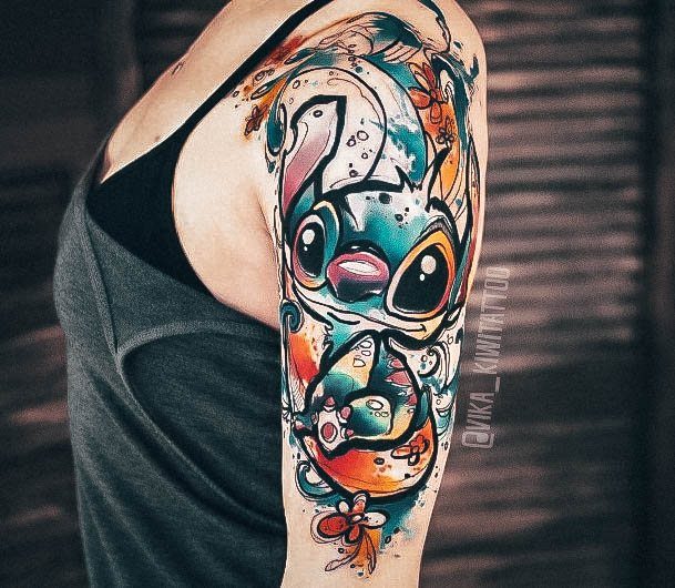 Feminine Womens Stitch Tattoo