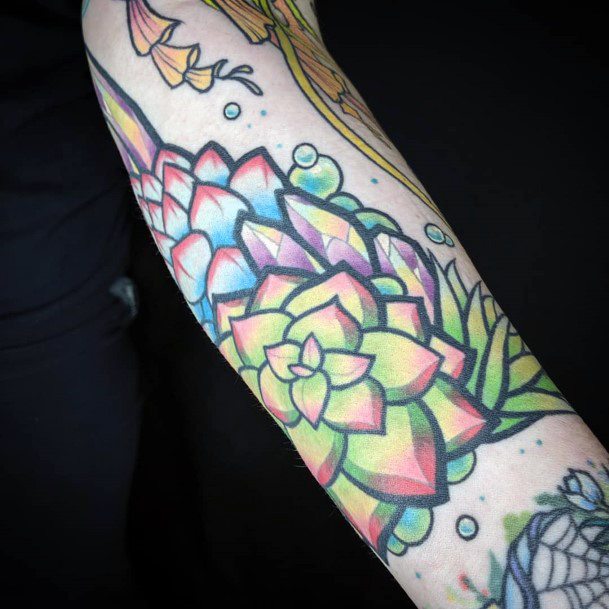 Feminine Womens Succulent Tattoo