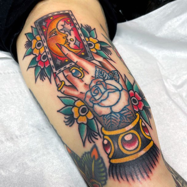 Feminine Womens Tarot Card Tattoo