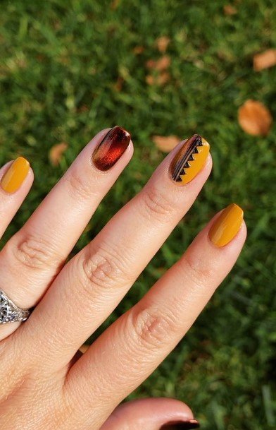 Feminine Womens Thanksgiving Nail