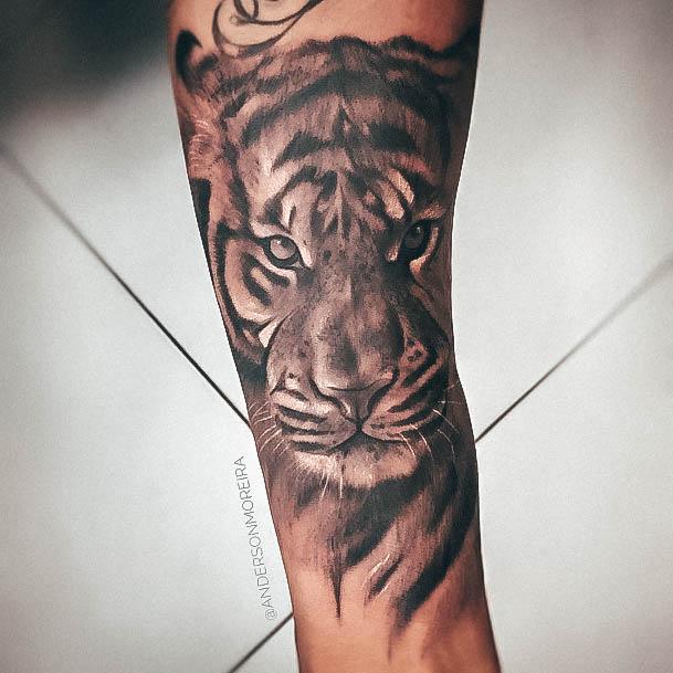 Feminine Womens Tiger Tattoo