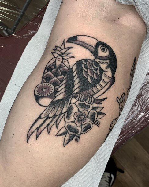 Feminine Womens Toucan Tattoo