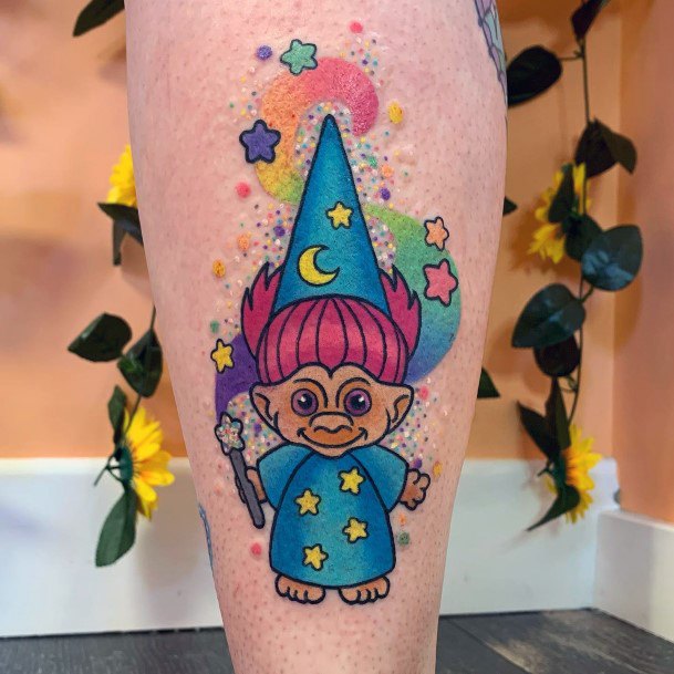 Feminine Womens Troll Doll Tattoo