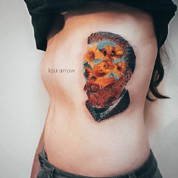 Feminine Womens Van Gogh Tattoo