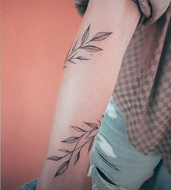 Feminine Womens Vine Tattoo