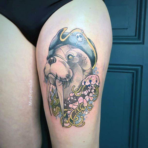 Feminine Womens Walrus Tattoo