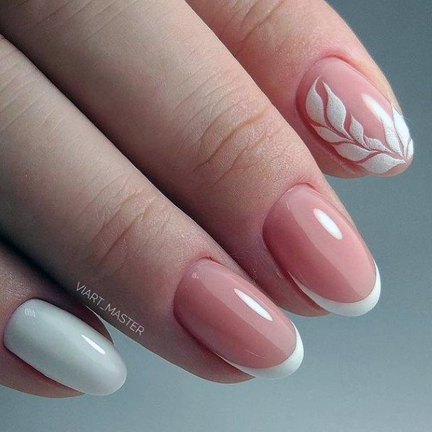 Feminine Womens White Prom Nail