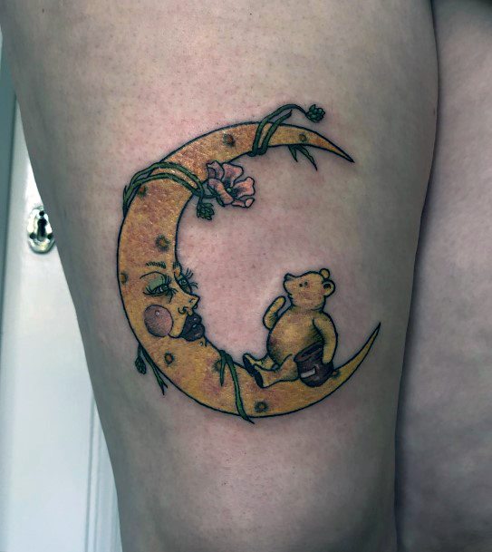 Feminine Womens Winnie The Pooh Tattoo