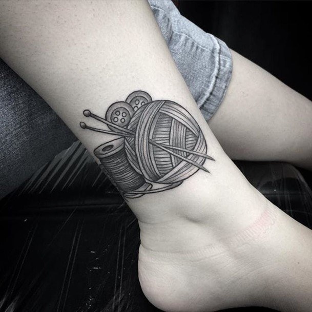 Feminine Womens Yarn Tattoo