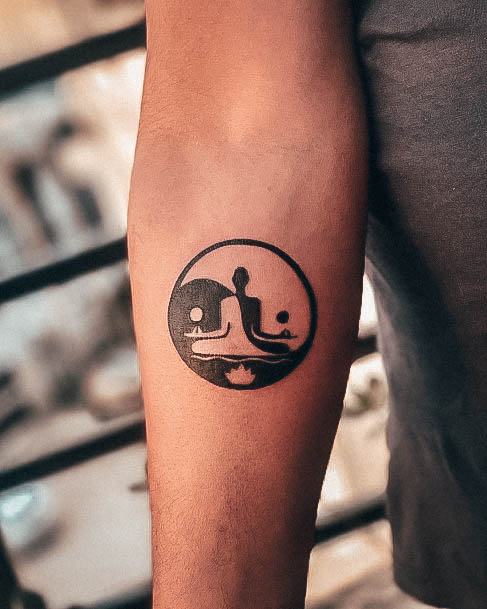 Feminine Womens Yin Yang Tattoo