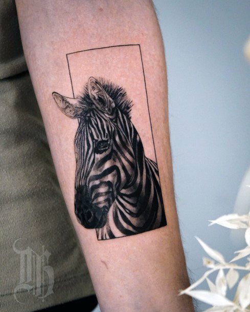 Feminine Womens Zebra Tattoo