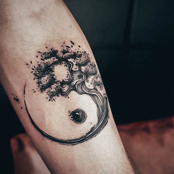 Feminine Yin Yang Tattoo Designs For Women