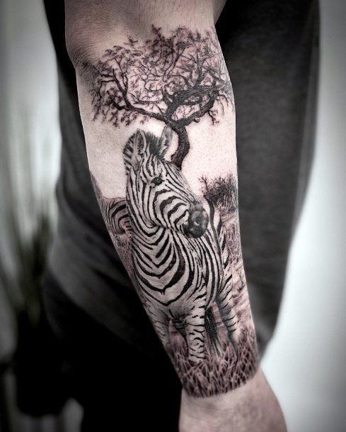 Feminine Zebra Tattoo Designs For Women