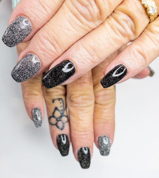 Fingernail Art Black And Grey Nail Designs For Girls